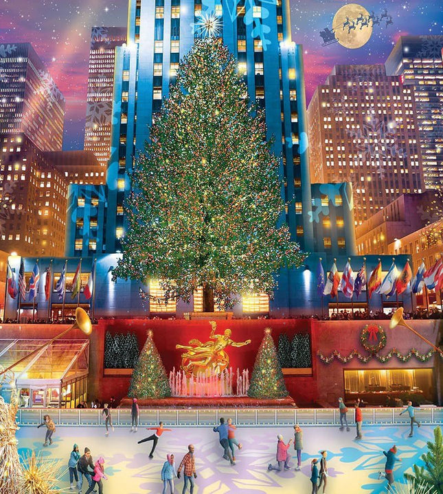 White Mountain Christmas NYC 1000 Piece Puzzle